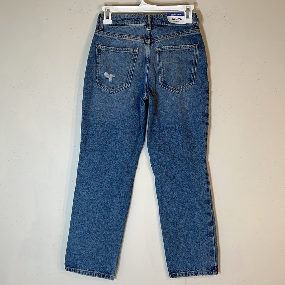 HANYA Boyfriend Distressed Rigged Jeans. 2. NWT. - Picture 6 of 9